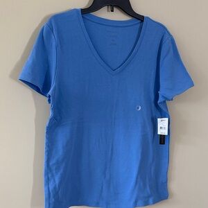 Preswick & Moore Sky Blue Cotton Blend Top